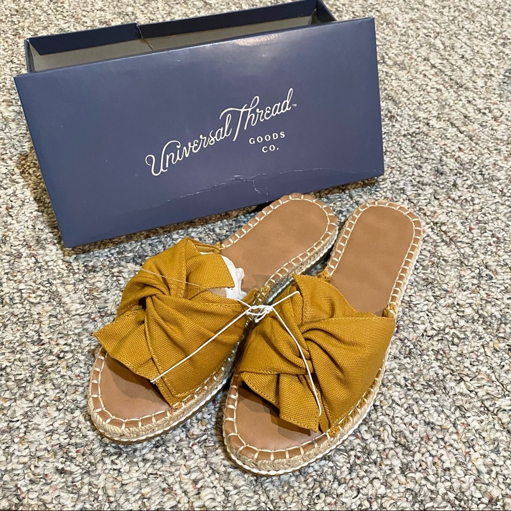 Yellow Knotted Espadrille Sandals - Picture 3 of 3